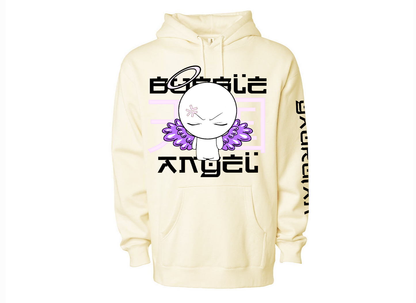 Bubble Angel Purple Print Hoodie