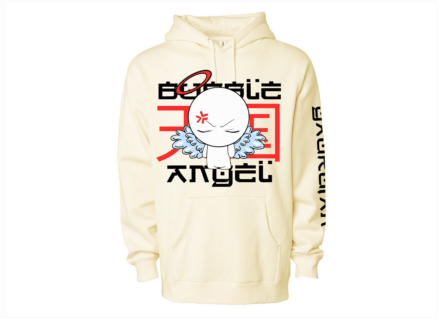 Bubble Angel Red Print Hoodie