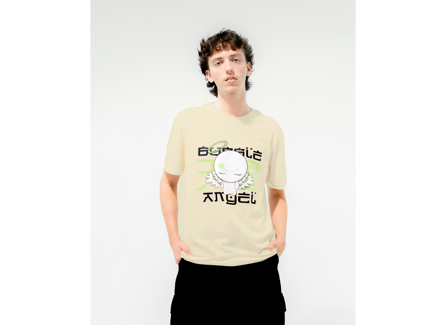 Bubble Angel Green Print Shirt