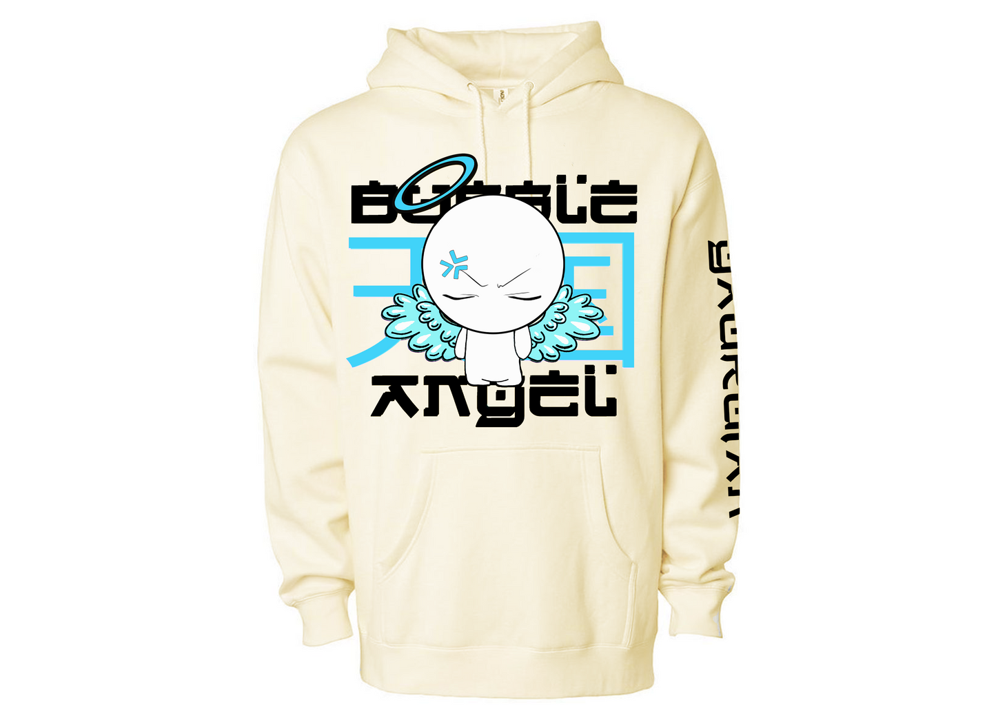 Bubble Angel Blue Print Hoodie