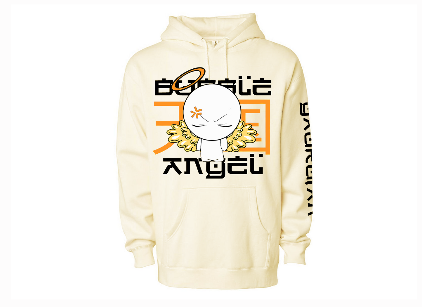 Bubble Angel Orange Print Hoodie