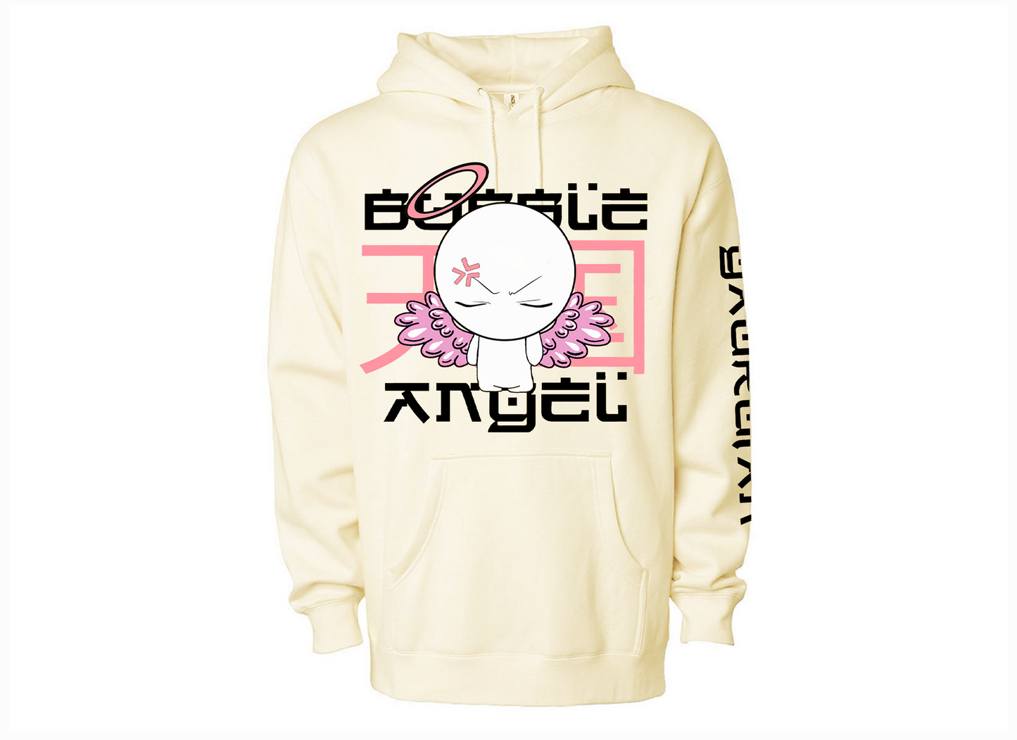 Bubble Angel Pink Print Hoodie