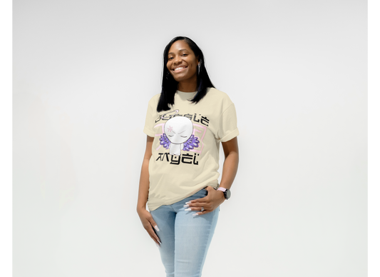 Bubble Angel Purple Print Shirt